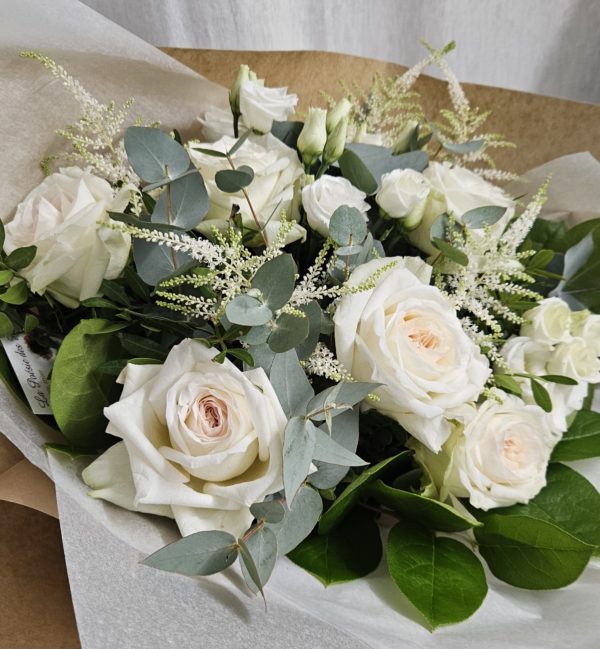 Bouquet rond blanc