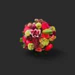bouquet coloré Genève de roses, pivoines, orchidées et lilas – arrangement estival raffiné