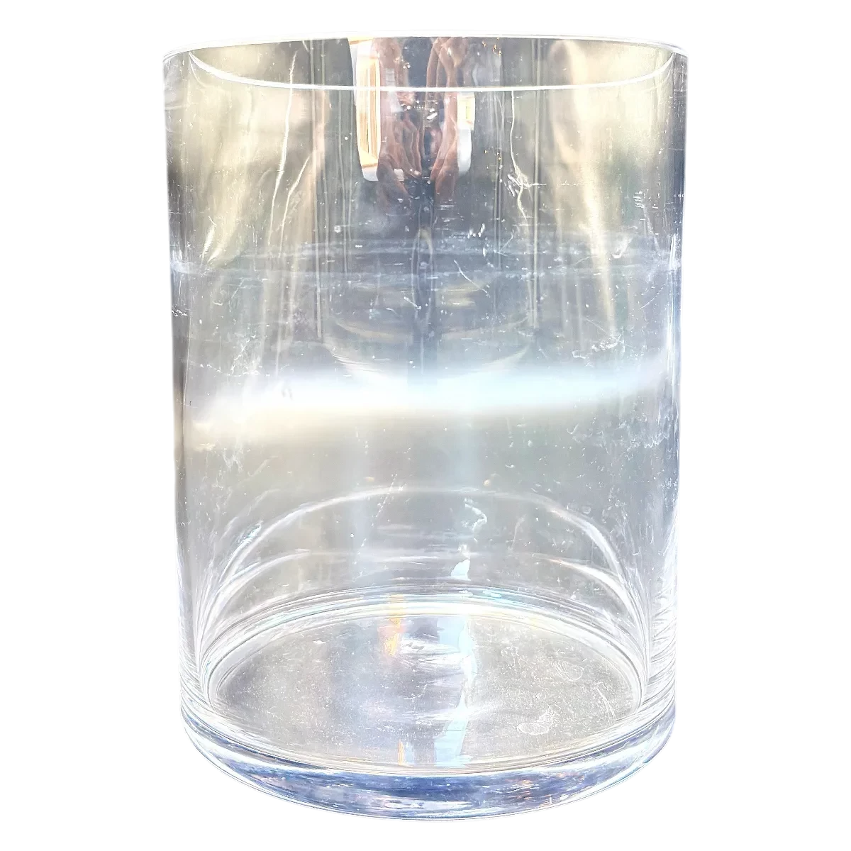 vase verre Genève cylindrique transparent Silence de Cristal, écrin épuré pour bouquets haut de gamme