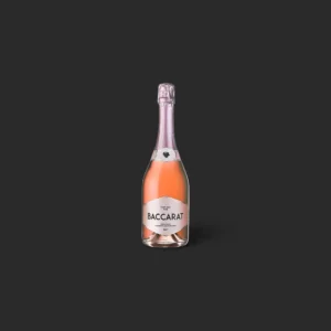 parhelie rosaline Genève bouteille rosé Pinot Noir accompagnant bouquet poudré élégant sur fond noir