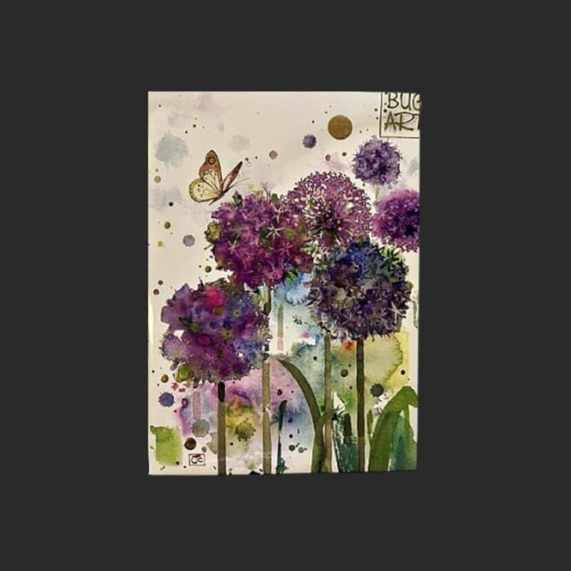 Carte de cvoeux orbie mauve