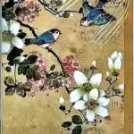 carte soie de sakura Genève - carte artisanale magnolias et fleurs de cerisier pour accompagner bouquets