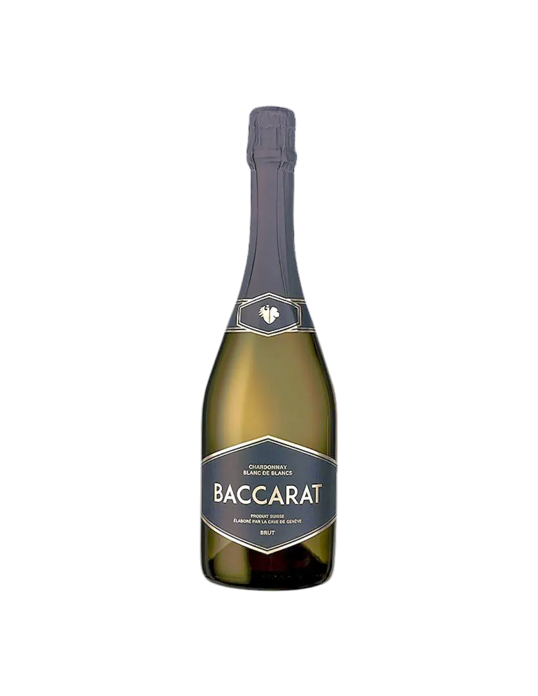 JTNE-125.webp clairière pétillante Genève : bouquet de luxe aux côtés d'une bouteille Baccarat Blanc de Blancs