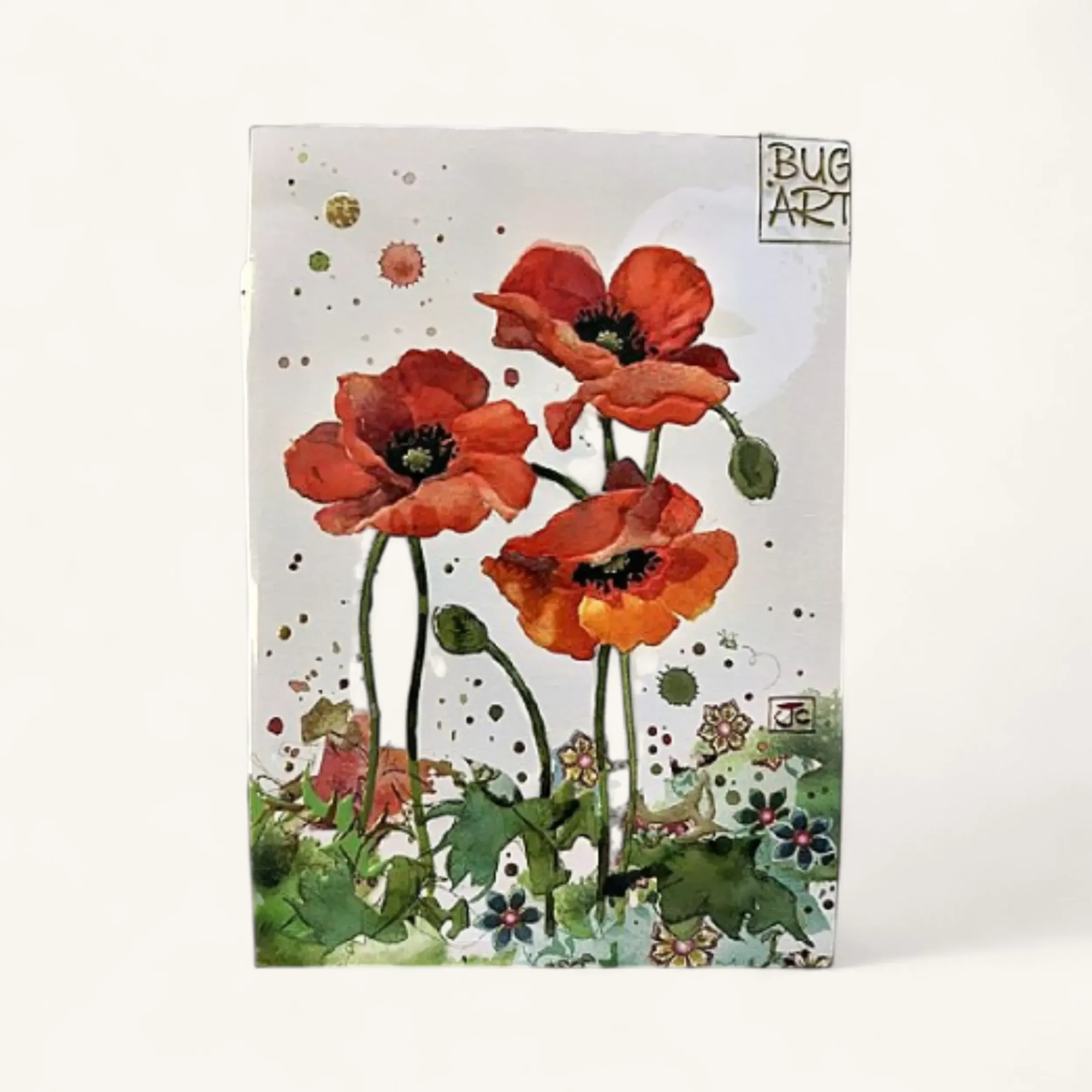 JTNE-128.webp carte papavérine Genève - carte aquarelle de coquelots rouges pour accompagner bouquets