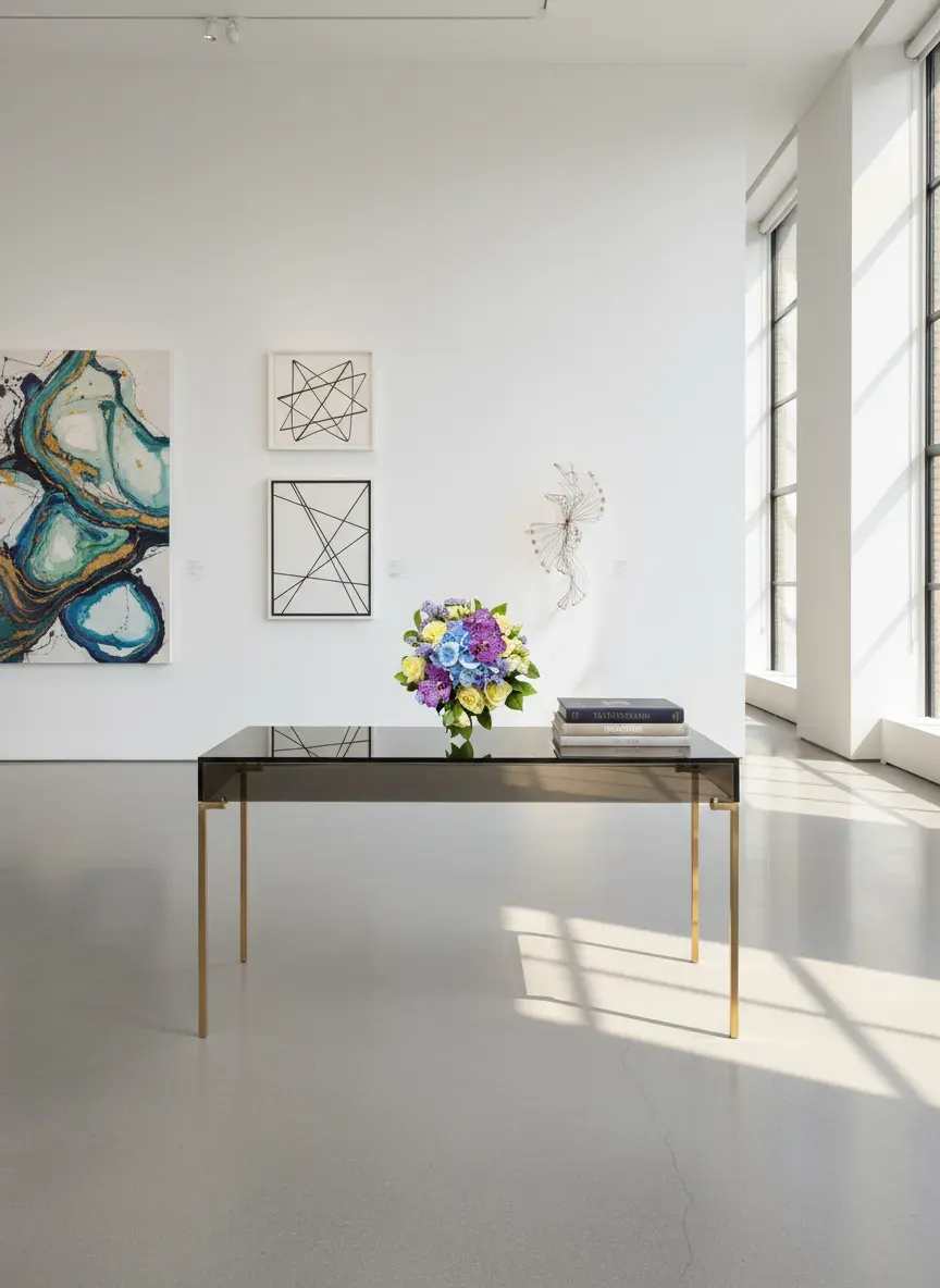 MWslM0Q.webp bouquet orchidée Genève — orchidées mauves, hortensias bleus et roses crème, composition pastel élégante