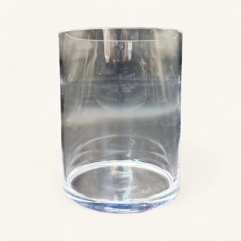 vase verre Genève cylindrique transparent Silence de Cristal, écrin épuré pour bouquets haut de gamme