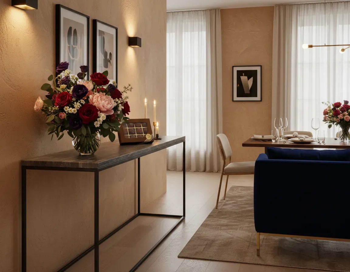 RA-111.webp truffes Genève Nocturne Praliné Rohr, boîte 12 chocolats artisanaux avec ruban argenté