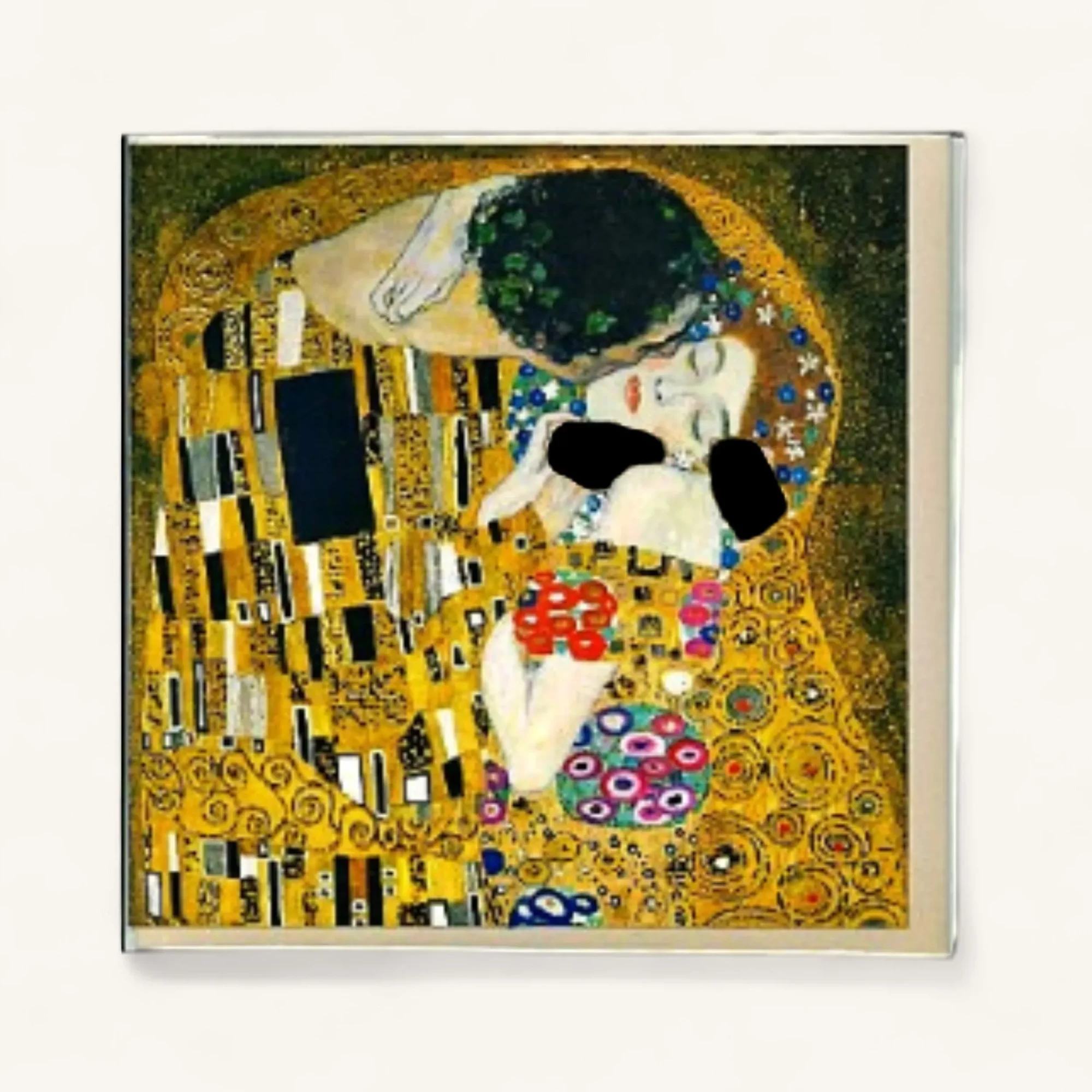 RA-114.webp carte auriflamme Genève - carte de vœux dorée au couple enlacé et motifs floraux pour accompagner bouquets