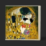 carte auriflamme Genève - carte de vœux dorée au couple enlacé et motifs floraux pour accompagner bouquets