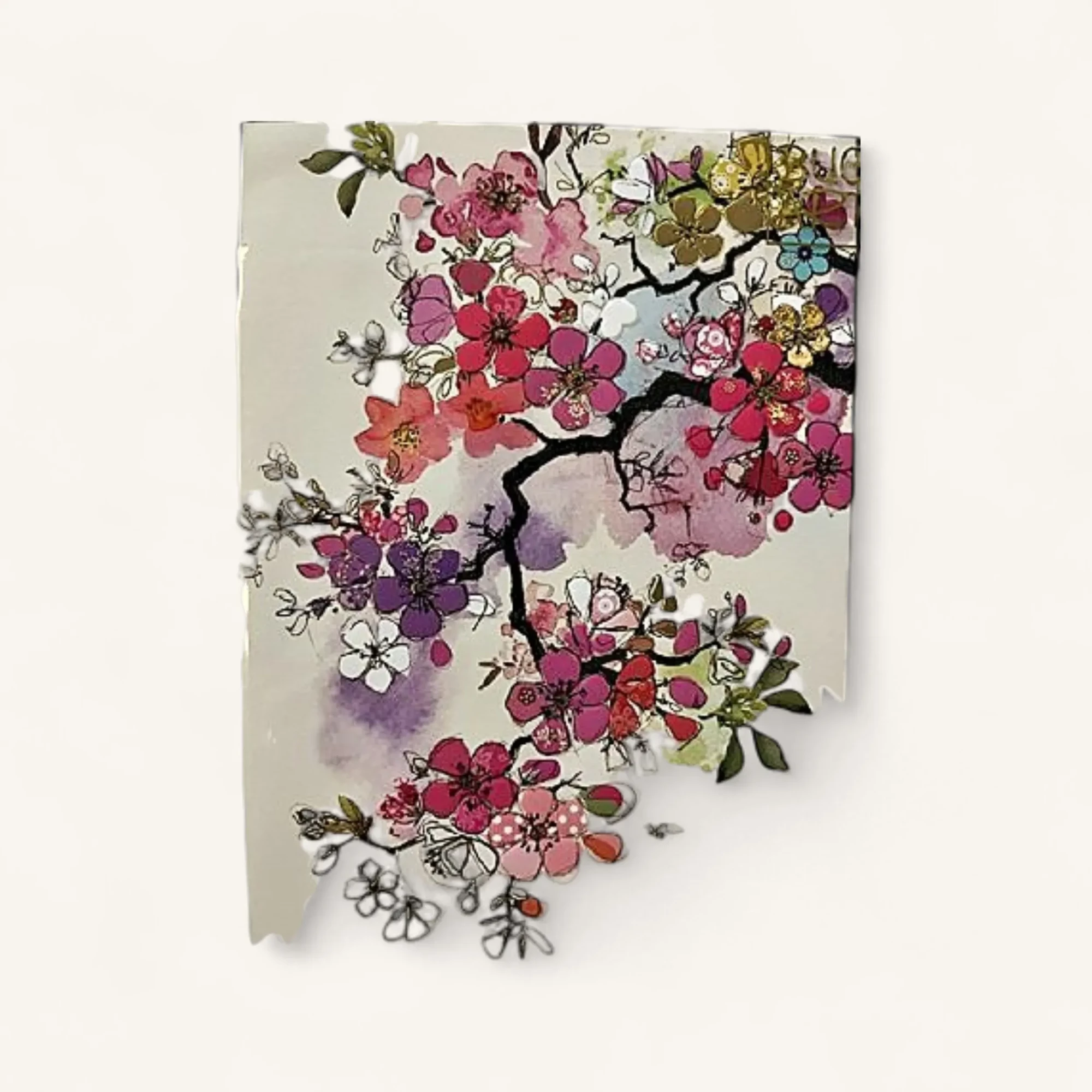 Vm8lM0Q.webp encre de sakura Genève - carte aquarelle de fleurs de cerisier rose et parme pour accompagner bouquets