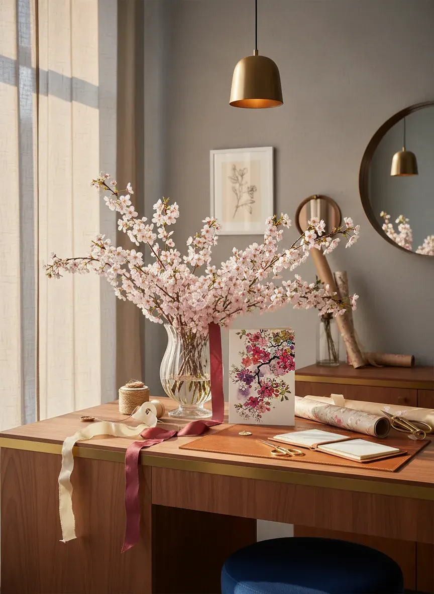 YTZjSSUzRA.webp encre de sakura Genève - carte aquarelle de fleurs de cerisier rose et parme pour accompagner bouquets