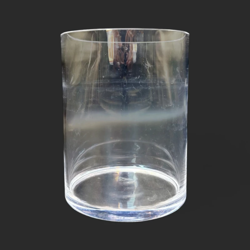 vase verre Genève cylindrique transparent Silence de Cristal, écrin épuré pour bouquets haut de gamme