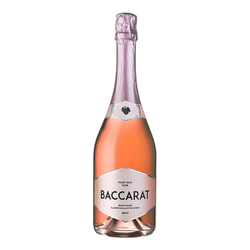 parhelie rosaline Genève bouteille rosé Pinot Noir accompagnant bouquet poudré élégant sur fond noir